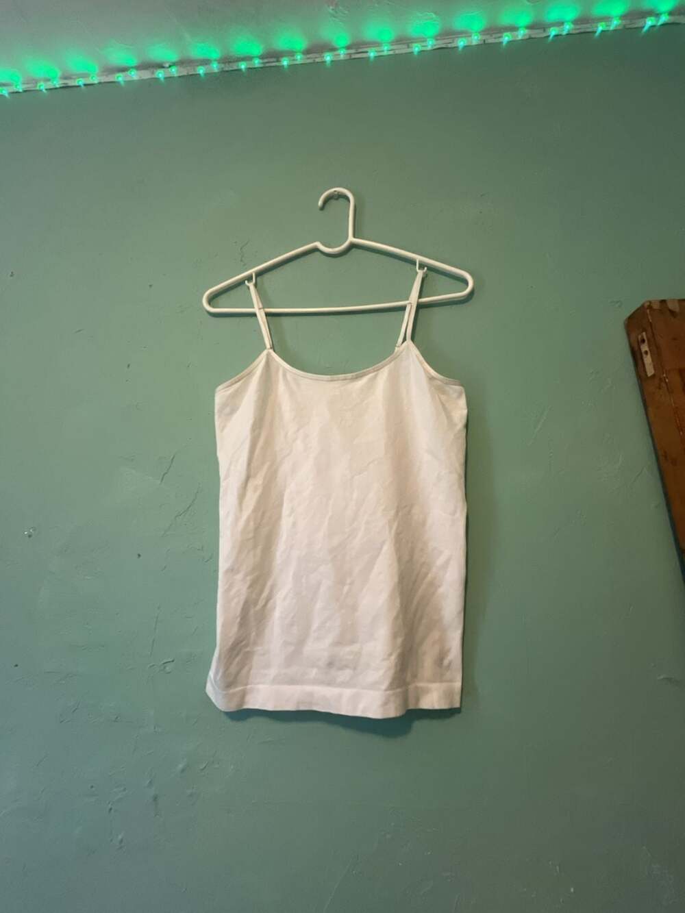 Banana Republic White Stretch Nylon Camisole with Adjustable Straps